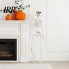 Reusable Halloween Decoration 3ft Life Size Skeleton, Full Body Posable Plastic Skeleton Prop, Realistic Model Human Bones for Yard Patio Lawn Garden