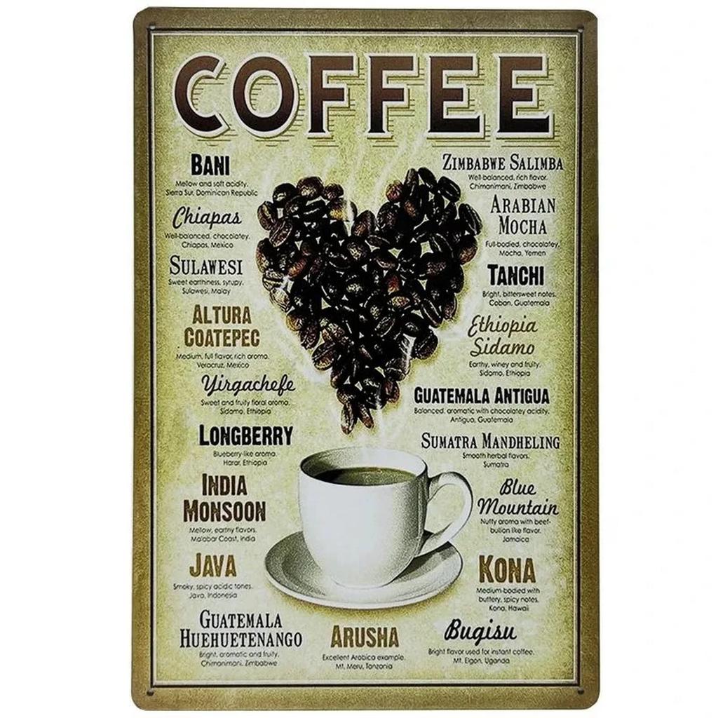 Plaque Metal Signs Drink Coffee Wall Decoration Vintage Art Posters Iron Painting for Man Cave Home Cafe Garden Club Bar
