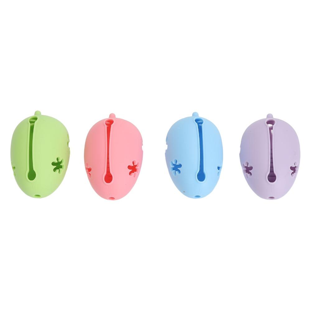 4pcs Double Sided Hollow Out Makeup Sponge Case Makeup Blender Organizer For Hygienic Storage