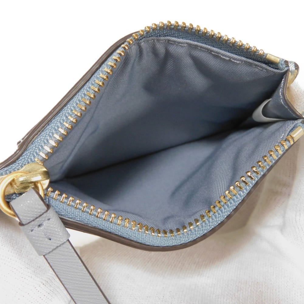 Used Robinson Fragment Case 10833, 79423, 7943, Saffiano Card Case with Double T Logo, Multicolor, Unisex from Japan