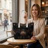 Elegant Retro Dark Palace Style Printed Tote Bag
