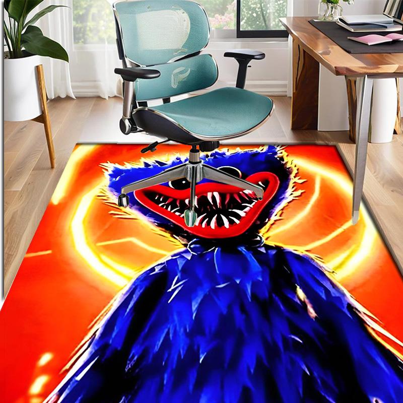 Huggy Wuggy Pattern Rug, Indoor/Outdoor Mat, for Picnic, Gameroom, Bedroom, Office, Living Room, Home Decor Carpet, Birthday Gift