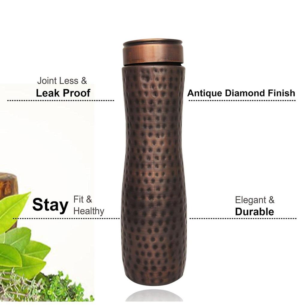 Apsara Hammered Copper Jointless Bottle