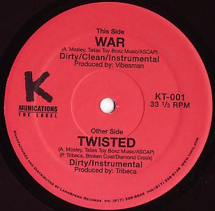 12-дюймовая пластинка KT War KT001 K MUNICATIONS 1998 US Rap HipHopRB Б/у