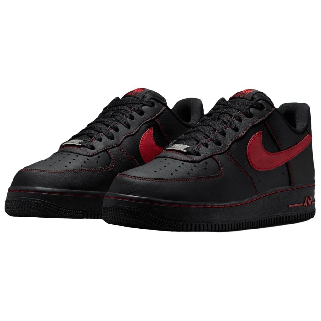 Nike Кроссовки Nike Air Force 1 Дышащие Низкие Скейтбордические Мужские Черно-Красные HQ2037-005