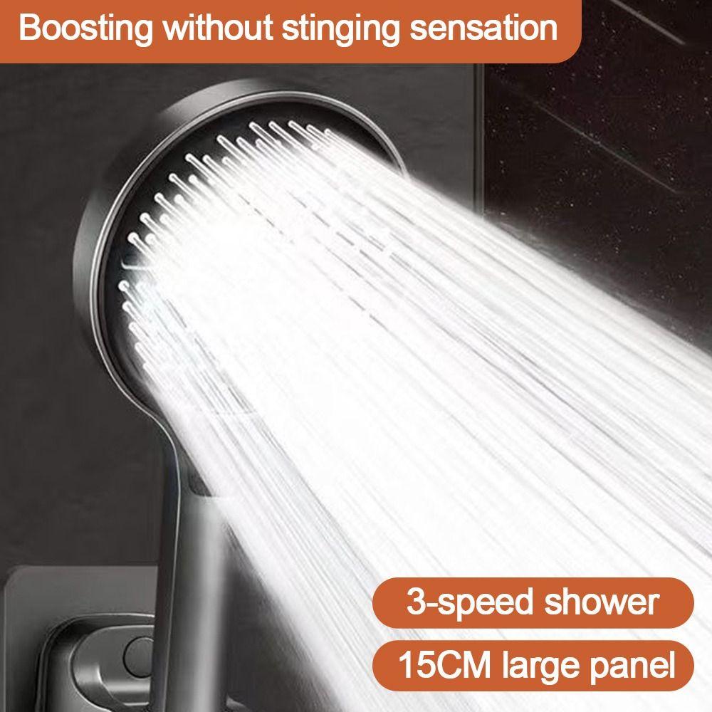3 Modes Adjustable Water-saving Sprinkler 15cm Large Panel Shower Sprayer Bathroom Accessories