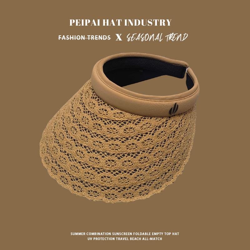 Empty top hat women's outdoor travel fashion versatile sun hat vacation beach sun hat