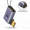 Адаптер-преобразователь Poyiccot Mini HDMI в HDMI, 90-градусный, совместимый со стандартами 8K, левый/правый L-образный адаптер Mini-HDMI, HDMI2.1 3D,