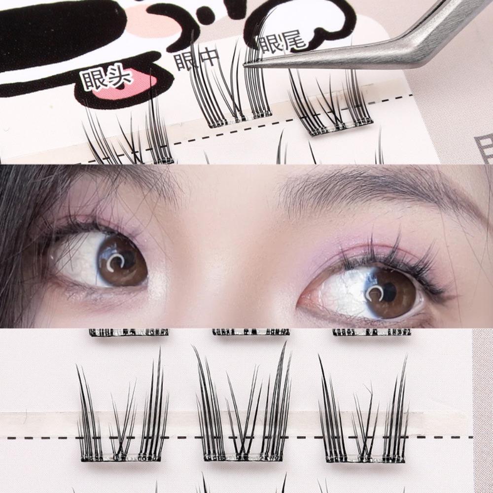 DIY Self-adhesive Lash Clusters Reusable False Eyelash Clusters Cute Adhesive False Eyelashes Lady