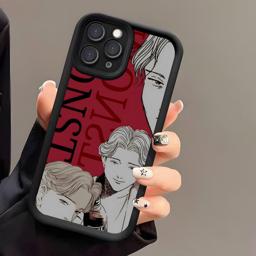Чехол для телефона N-Naoki Urasawa S Monster для iPhone 17 Air 16 E 15 14 Plus 13 12 11 Pro Max Черный Глаз Неба Ступенчатый Защитный Чехол