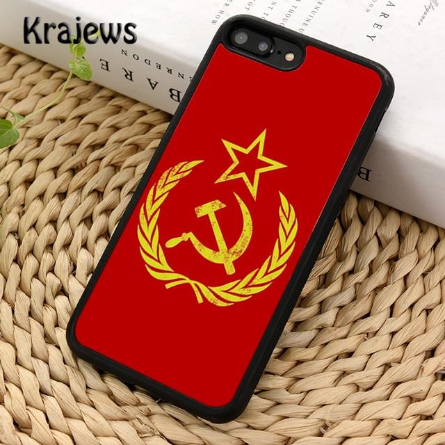 Krajews New Style Russia Soviet Flag Soft Phone Case Cover For IPhone 18 17 Air 16 15 14 plus 11 12 13 pro max coque Fundas