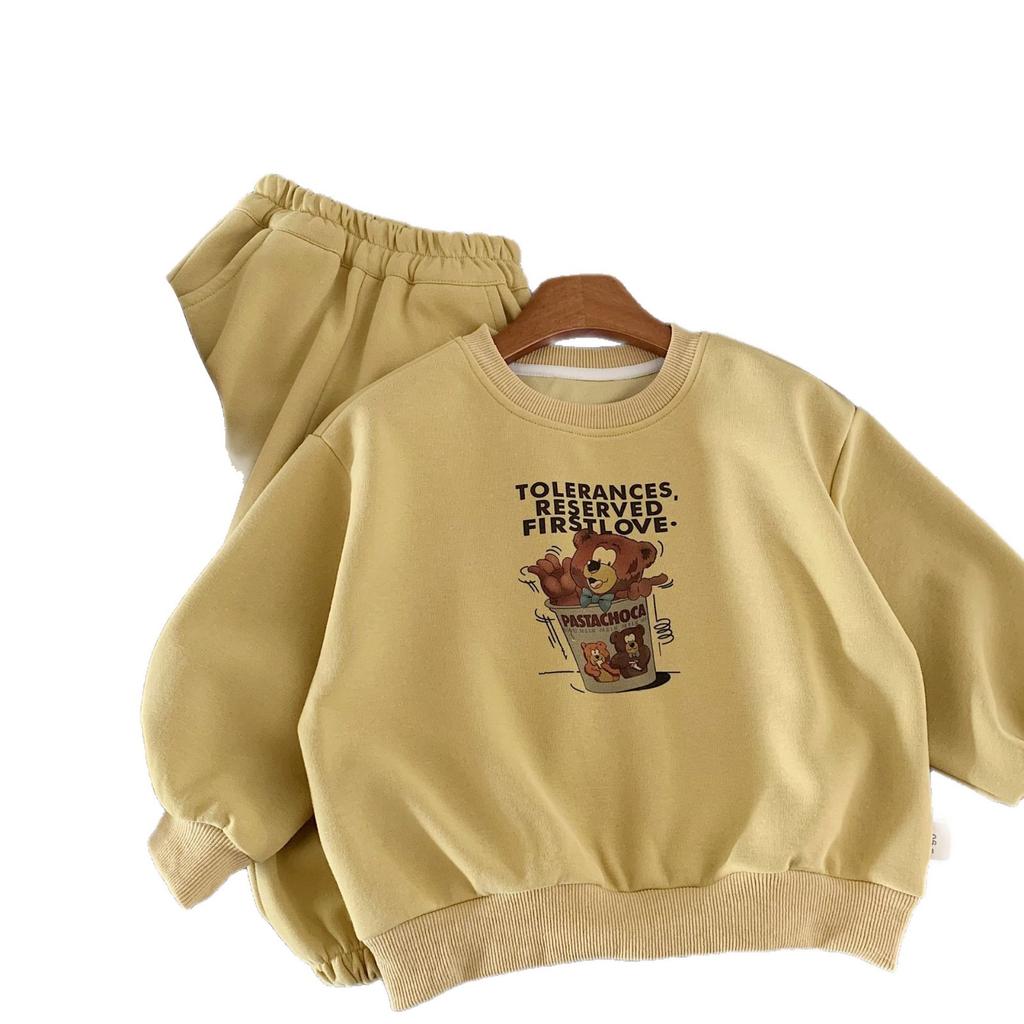 Boys' Casual Suit Spring And Autumn New Korean Version Of Children'S Cartoon Loose Two-Piece Set Baby Autumn Fashion