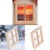 Деревянный кукольный домик DIY Миниатюрный набор дверей и окон для рукоделия и домашнего декора