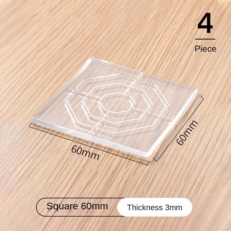 3585 4 шт./комплект прозрачный силиконовый коврик для ног мебели стол диван ноги ПУ клейкая заплатка антистолкновения ножки кровати бесшумный нескользящий коврик