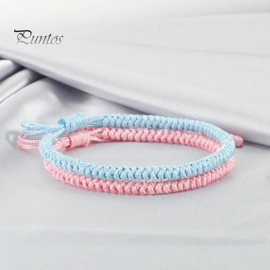 2 шт. Браслеты дружбы, сплетенные вручную, плетеные веревки, регулируемые, плетеные, символические цвета для значимого единства, символ благословения, связи, запястье