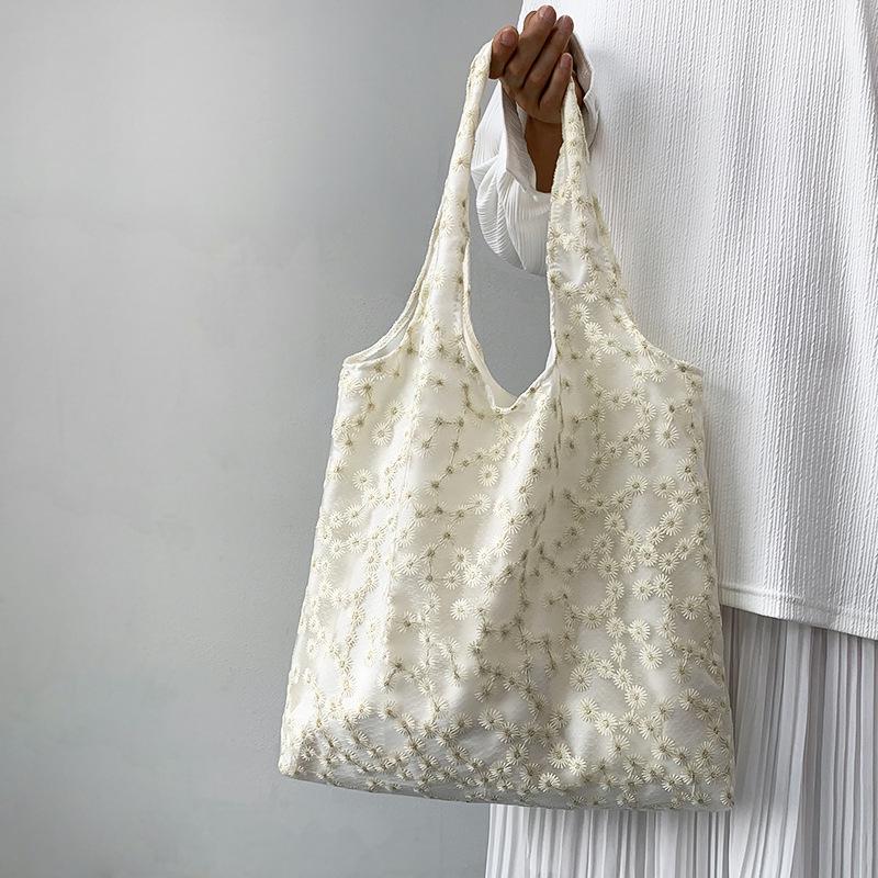 Сумка через плечо из холста с китайской вышивкой и рисунком цветущей вишни