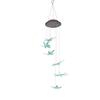 Outdoor Waterproof Solar Panel LED Dragonfly Wind Chimes Home Garden Decor Light (Green)