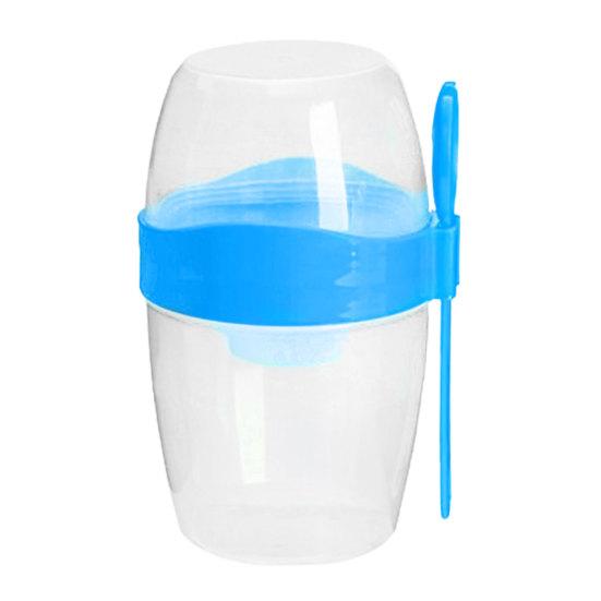 Portable Breakfast Oatmeal Cereal Nut Yogurt Salad Cup with Fork Spoon Double Layer Large Capacity Soy Milk Cup Household Supplies