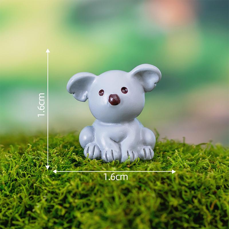 Мультфильм милый кролик лягушка свинья лиса животные фигурка миниатюрный пейзаж настольный орнамент смола ремесло домашний офис украшение