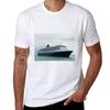 RMS Queen Mary 2 T-Shirt Funny T Shirts Man Black Cotton T-shirt Plain for Man Package T-Shirt
