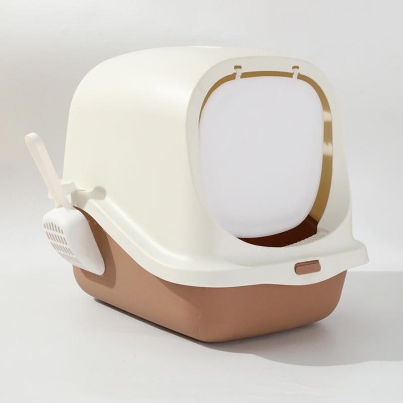 Большой туалет для кошек, кошачий туалет, полностью закрытый съемный лоток, туалет для собак, лоток для домашних животных с совком для мусора