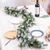 1 шт. Искусственное растение Рождественская гирлянда с огнями Еловая сосновая ветка Рождественское украшение Ротанговый венок Лоза для домашнего декора