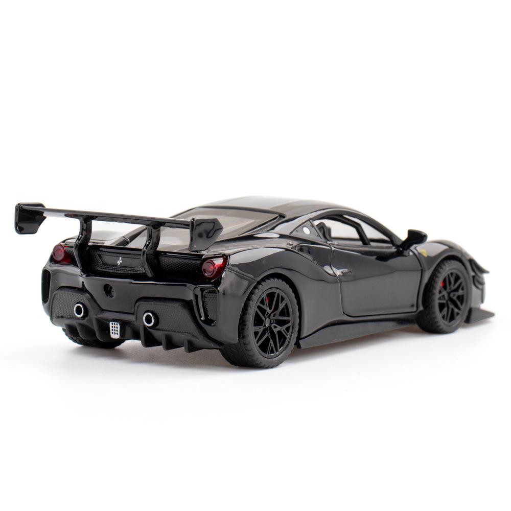 1:32 Модель автомобиля Ferrari Laferrari SF90 P80C 488 из сплава Литые металлические игрушечные машинки Модель автомобиля Имитация звука и света Коллекционные подарки