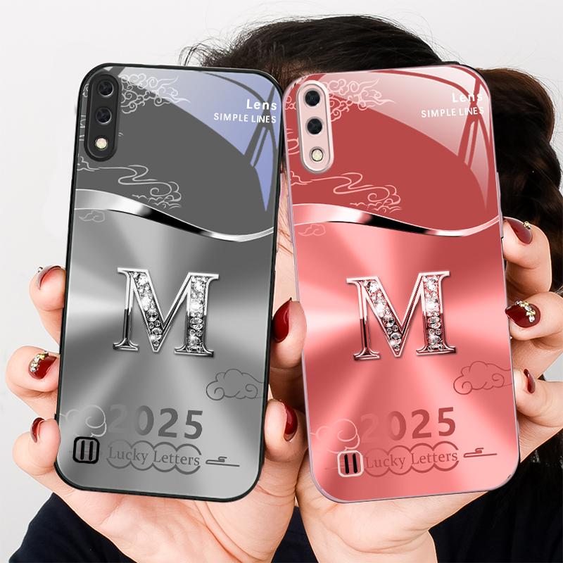 Градиентный желтый буква М Для Samsung A01 A02 03 Core 04 05 06 10 12 13 14 5G 15 16 M02 12 Note 8 9 10 20 стекло Ультра чехол для телефона