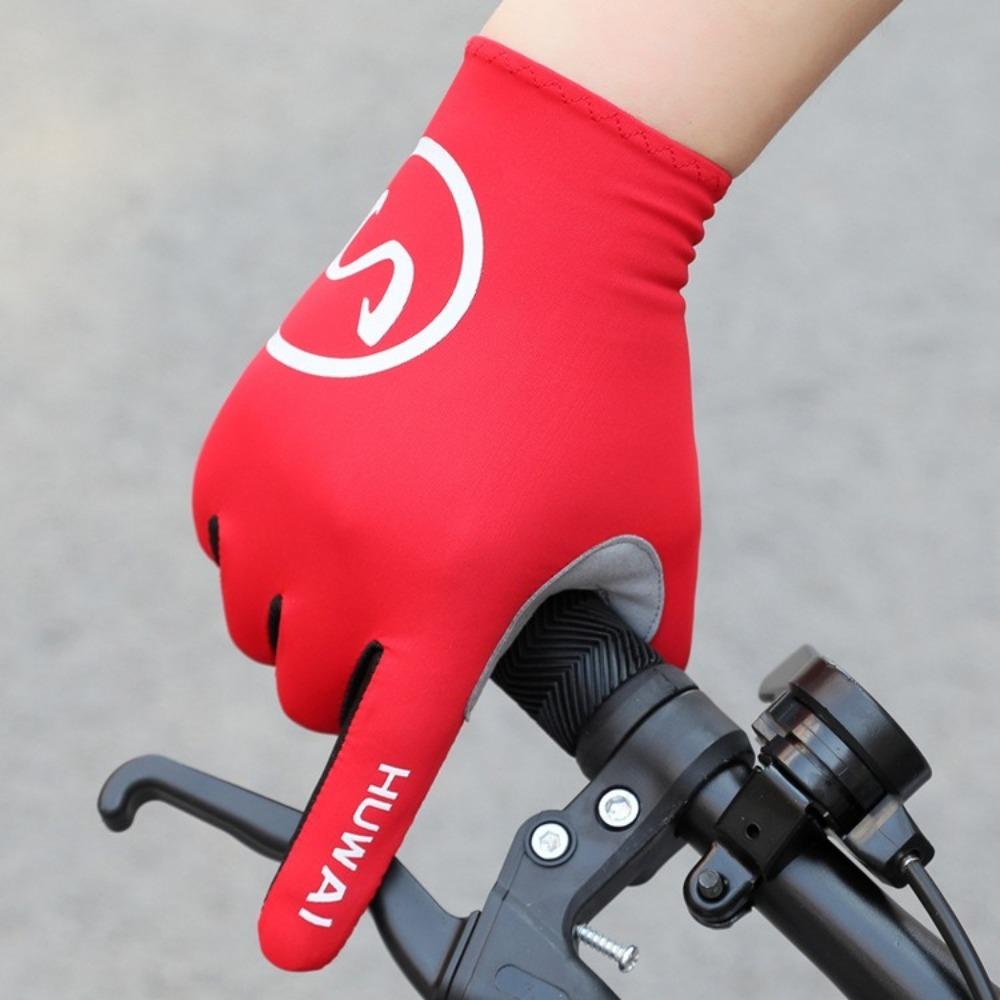 Breathable Long Full Fingers Touch Screen Fitness Gloves Women Men Bicycle Gloves MTB Road Bike