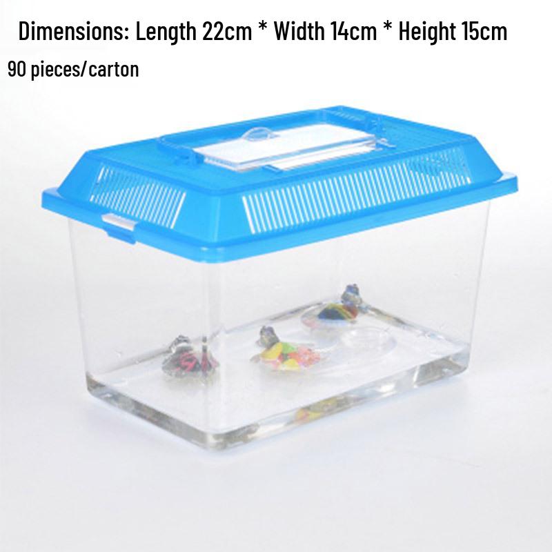 Children's Portable Transparent Pet Transport Box: Small to Large Fish/Turtle Tank