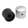Metal Dome Switch Cap Volume Tone Control Knob for Electric Guitars / Bass with Adjusting Wrench, Black Silver Volume Button