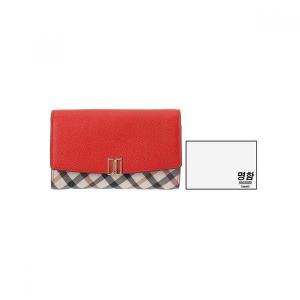 Daks Red Check 3 Fold Wallet Dcwa9e403r2