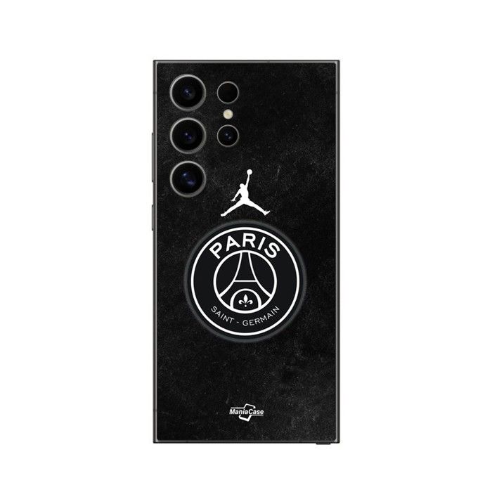 Coque pour Samsung Galaxy S24 ultra psg jordan logo noir