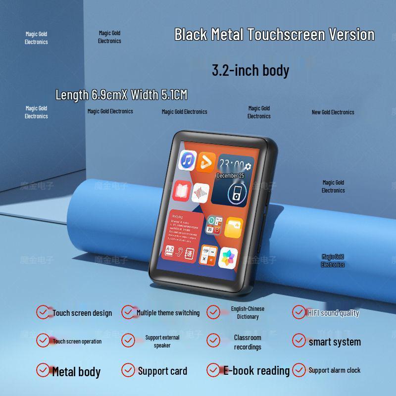Student MP5 Touchscreen Portable Player: Read Novels, Listen To Music, Connect Via Bluetooth. Perfect for High School Students.