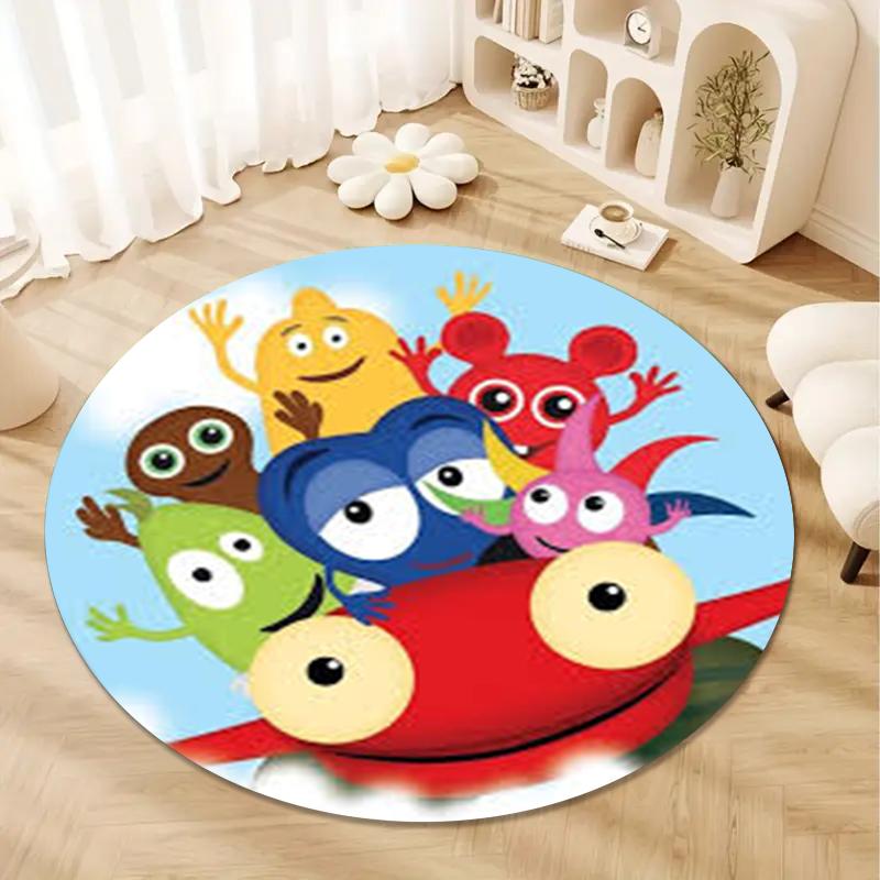 Babblarna Round Area Rug,Carpet Rug for Living Room Bedroom Sofa Playroom Decor,Non-slip Floor Mat50