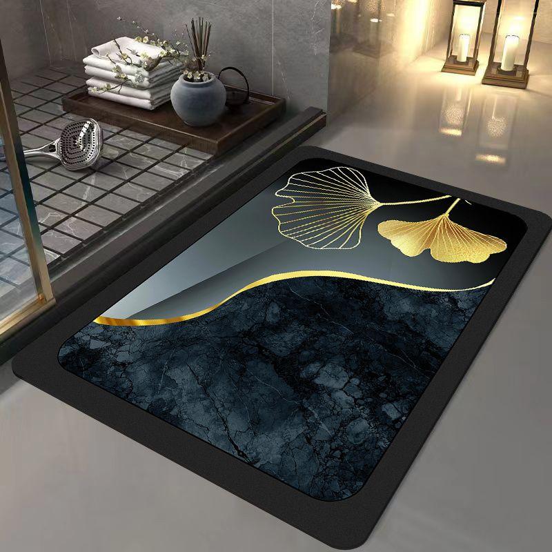 Впитывающие подушечки из диатомовой слизи, коврик для домашнего туалета, дверной проем в ванную комнату, нескользящий ковер, коврики для ванной комнаты