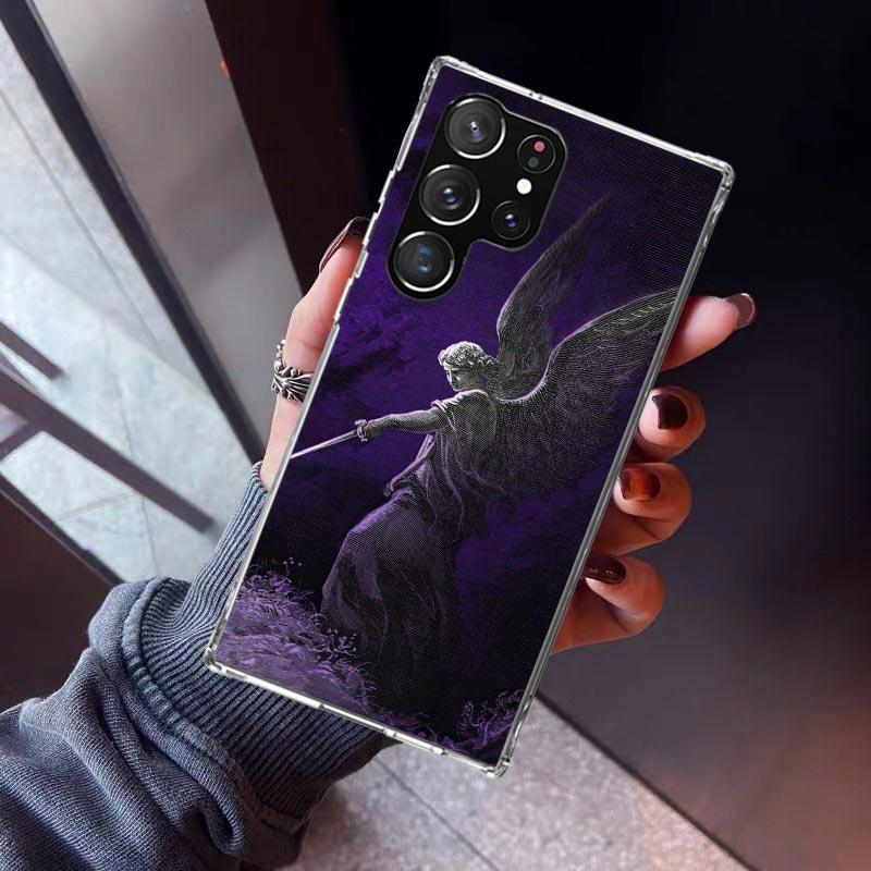 Archangel Michael Phone Case For Samsung Galaxy S26 S25 Edge S24 S23 Ultra S22 Plus S21 S20 FE Soft TPU Back Cover Funda Galaxy