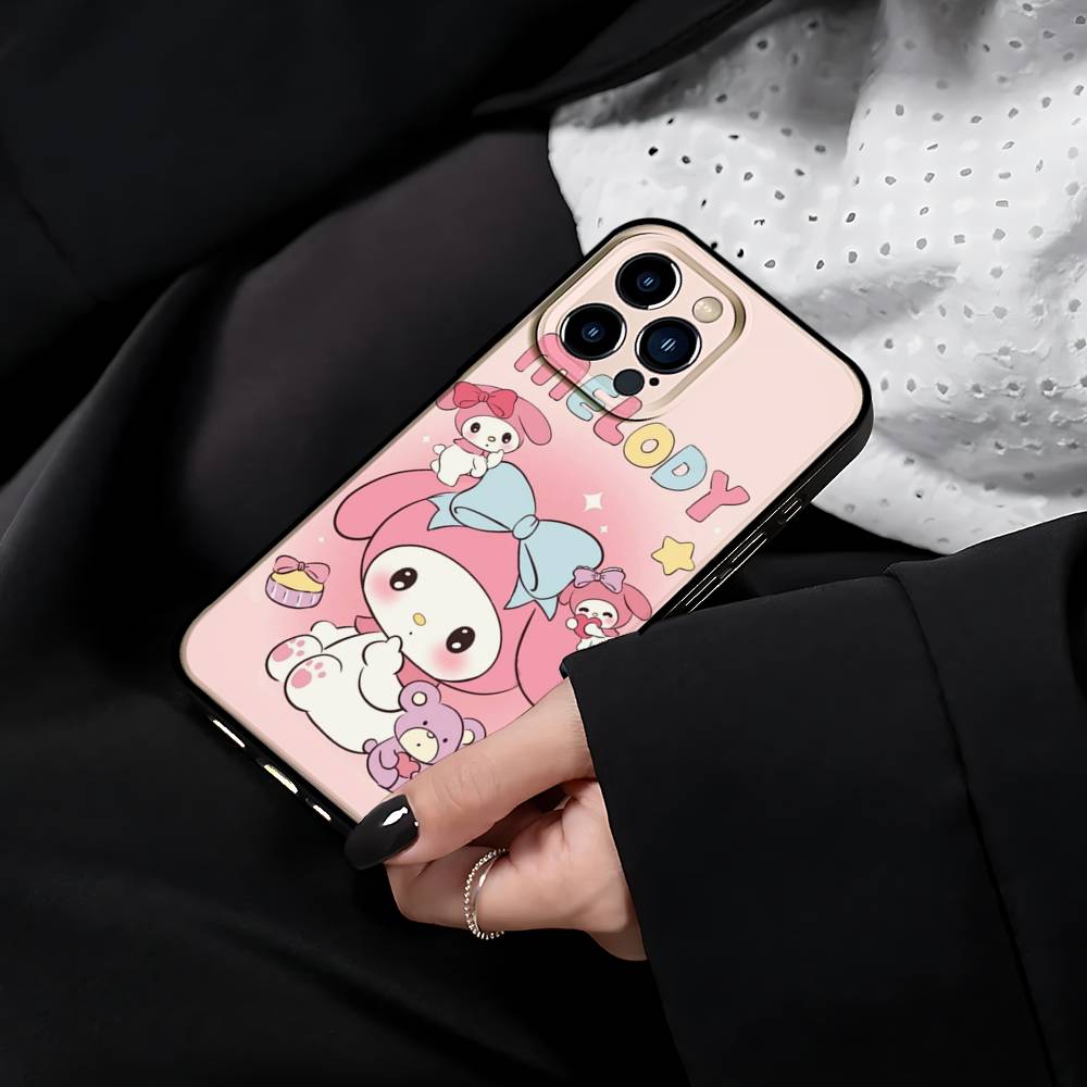 Милый Мультяшный Чехол-Телефон M-Melody Для IPhone 17 15 Pro Max 14 Pro 12 11 13 Mini X XR XS 16 Plus SE Задняя Крышка