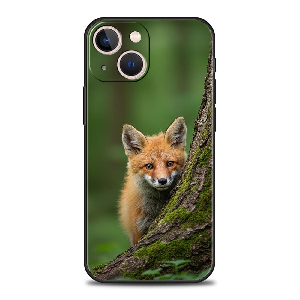 Чехол для телефона iPhone 17 16e 15 14 13 12 11 Pro Max SE 7 8 Plus Чехол iPhone 16 Мягкий ТПУ Чехол Мультяшное Животное Медведь Лиса Белка