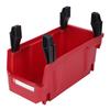 Parts Storage Bin Thickened PP Large Opening Tool Organizer Back Hanging Container for Garage Workshop 276x139x128mm Red