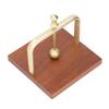 Table Napkin Holder with Lifting Ball Solid Wood Base Metal Rack Napkin Dispenser for Home