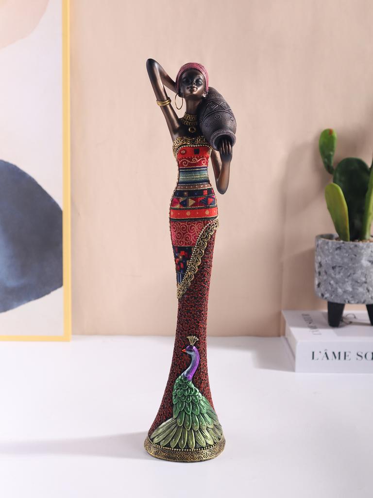 "Milky Bond" Африканская мать из смолы, статуэтка, кормящая младенца, скульптура с племенными узорами, декор для спальни, гостиной, дома