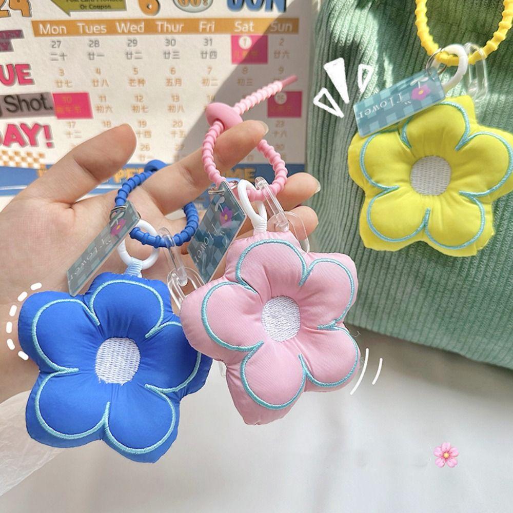 Key Chain Stuffed Sunflower Pendant Jewelry Fabric Flower Bag Pendant Backpack Charms