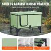 VEVOR Elevated Heated Cat House, Cuboid Kitty Shelter with Adjustable Temperature and Timer