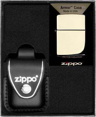 ZIPPO Lighter HIGH POLISH CHROME ARMOR Gift Set No3