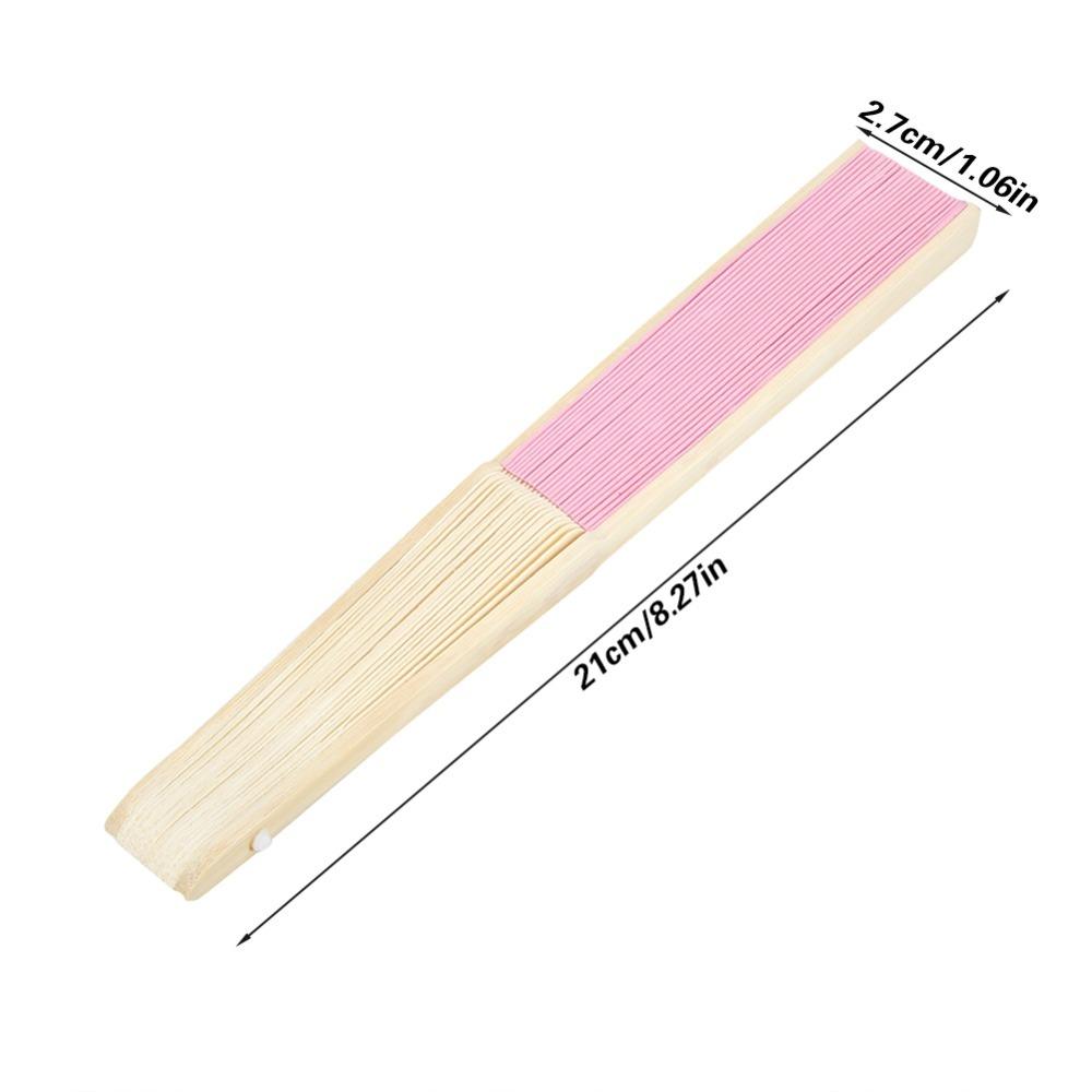 5PCS colorful Portable Travel Hand Fan 8.3in Performance Decorative Hand Fan Summer Outdoor Cooling