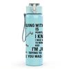 1PC Adopting With Me Cat Quote Print 750ml Color Plastic Sports Water Bottle Leakproof Flip Straw Lid Suitable for Sports Office Home Use
