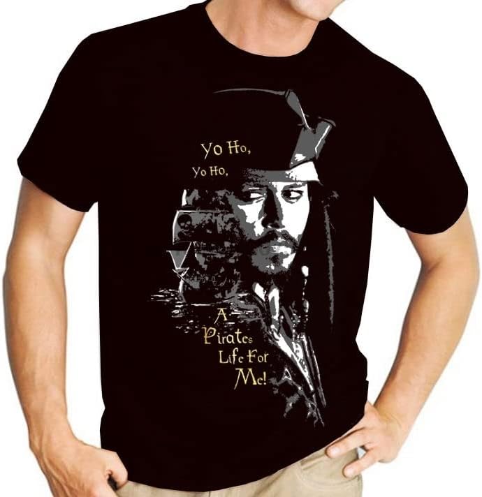 Jock Sporrow Johnny Depp Pirotes Mens Port T Shirt