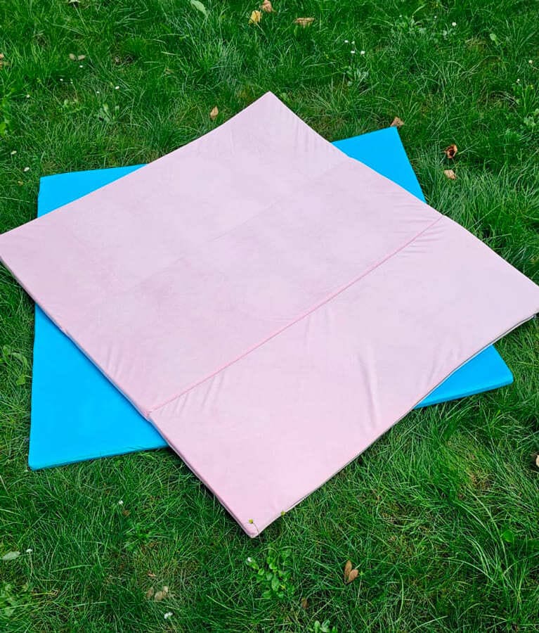 Velour Mattress 122X112X3 Three-Piece Mammoth - Pink