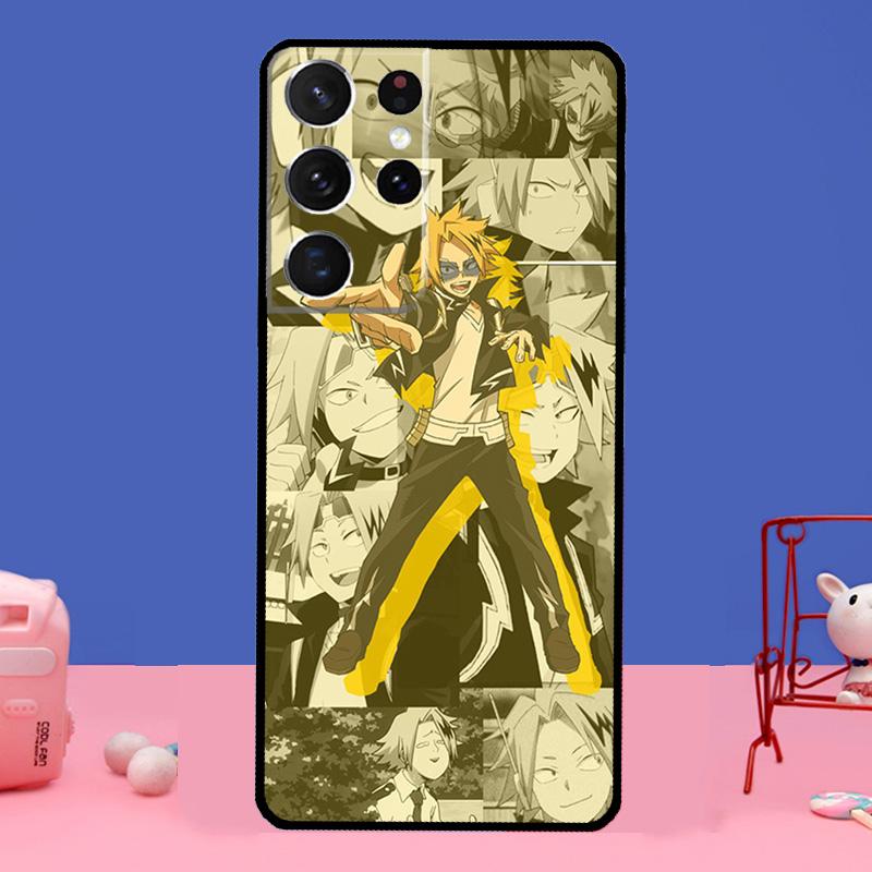 Чехол для телефона Denki Kaminari My Hero Academia для Samsung Galaxy S21 Ultra S20 FE S8 S9 S10 S22 Plus Note 20 Ultra с полным покрытием